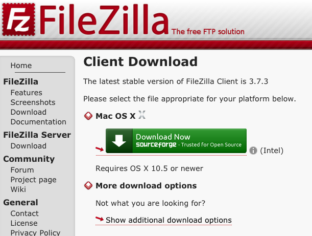 filezilla connect to sftp